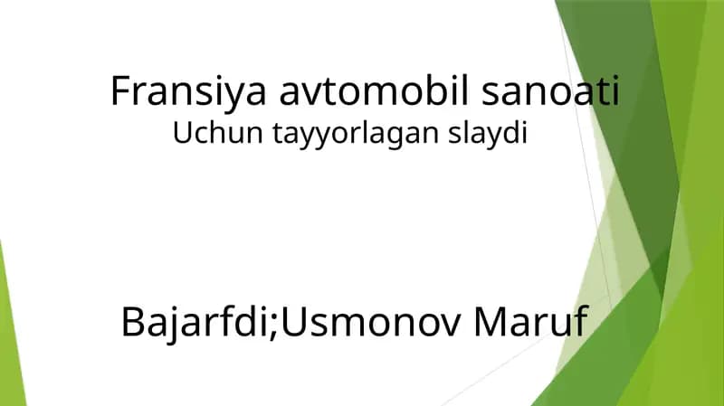 Fransiya avtomobil sanoati