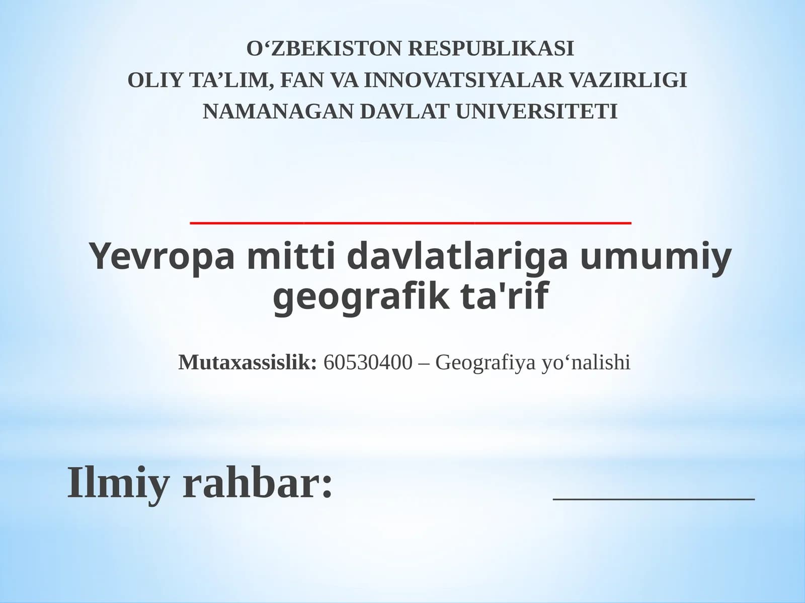 Yevropa mitti davlatlariga umumiy geografik ta'rif