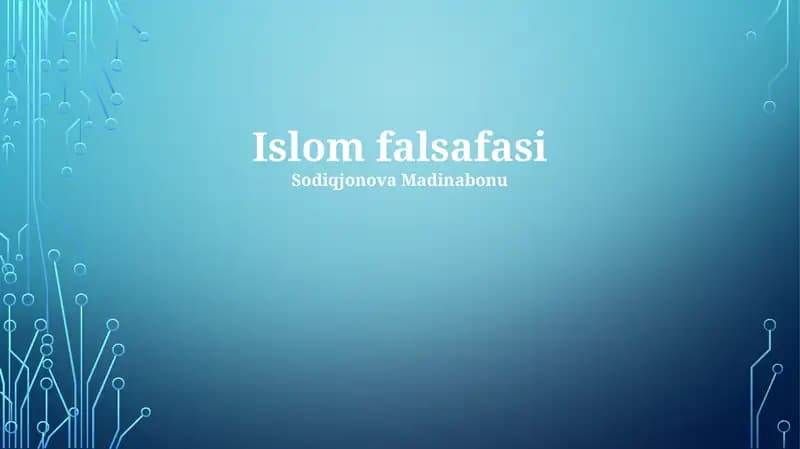 Islom falsafasi