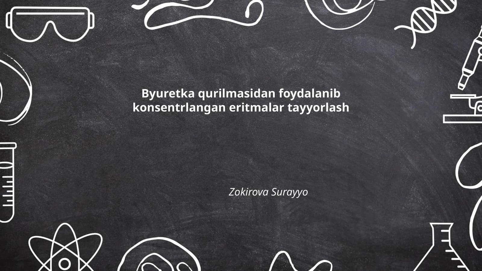 Byuretka qurilmasi tahlil qilish