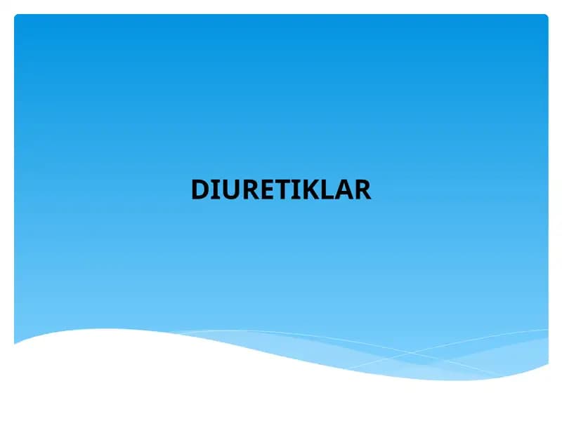 Диуретиклар
