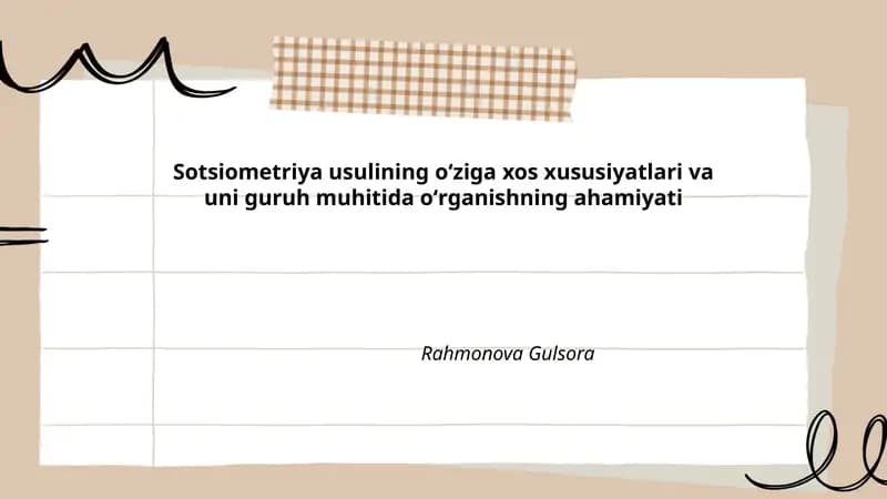 Sotsiometriya usuli