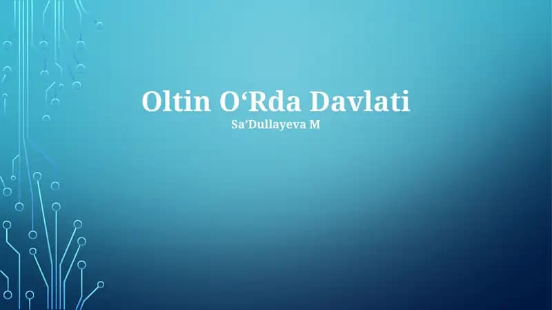 Oltin OʻRda Davlati