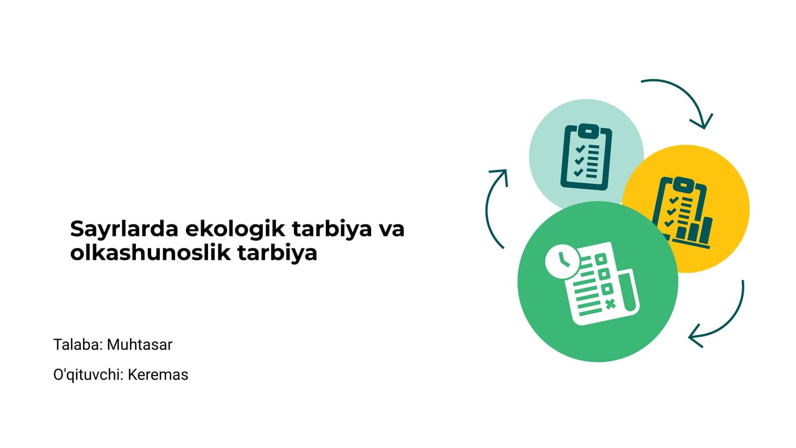 Ekologik va Olkashunoslik Tarbiya