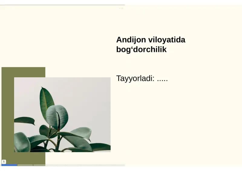 Andijon viloyatida bogʻdorchilik