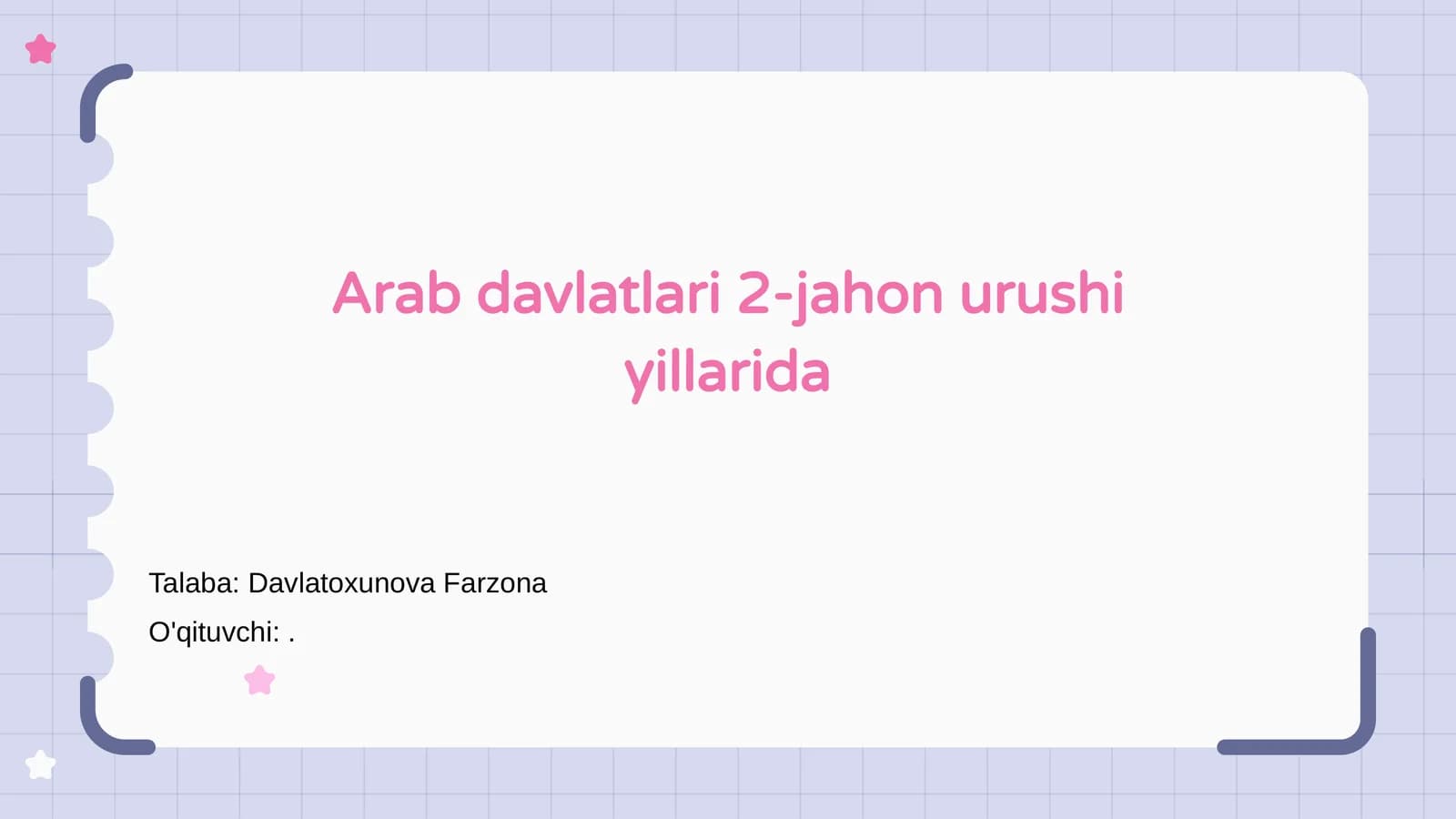 Arab davlatlari 2-jahon urushi yillarida