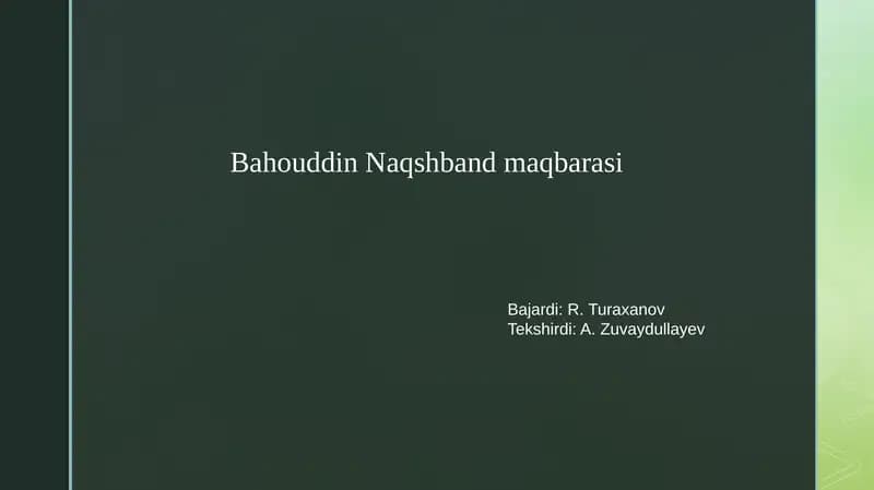 Bahouddin Naqshband maqbarasi