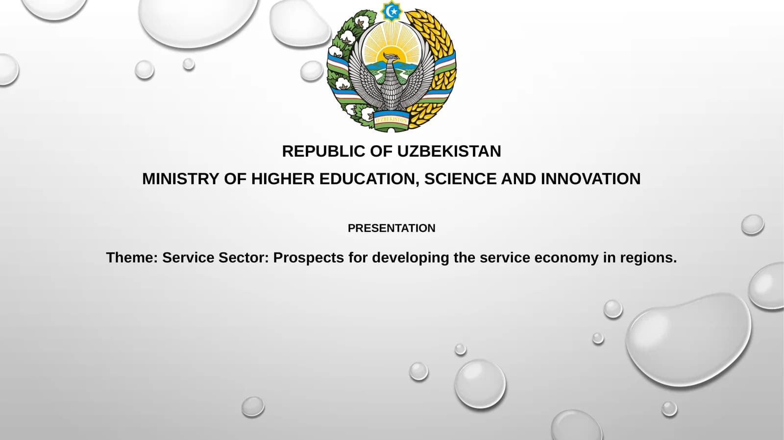 Presentation on Service Sector Development