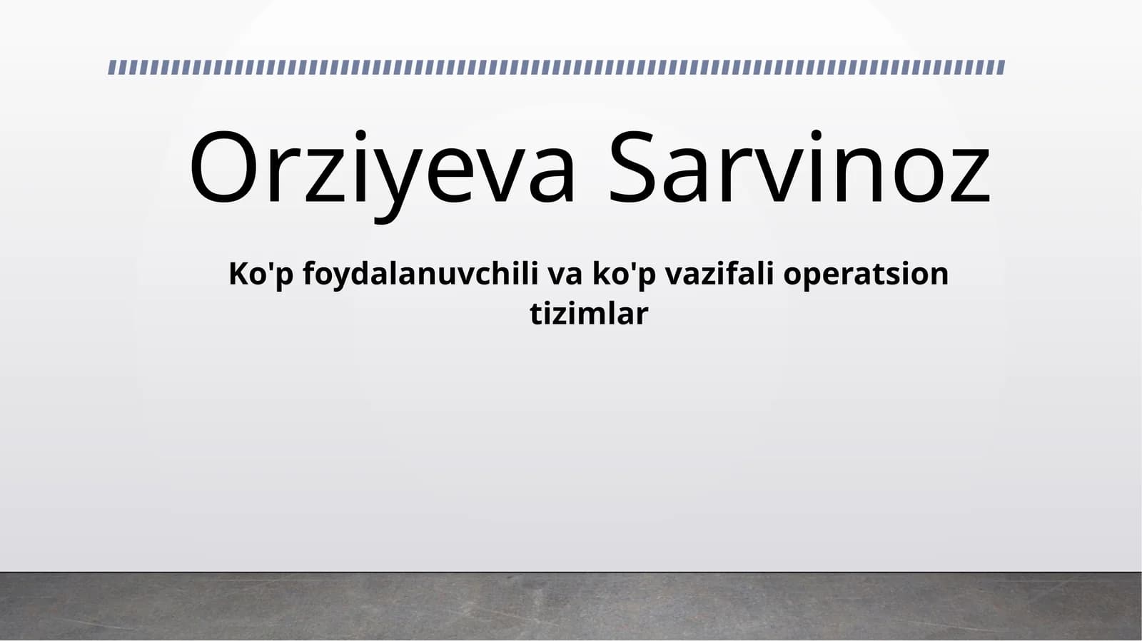 Operatsion tizimlar