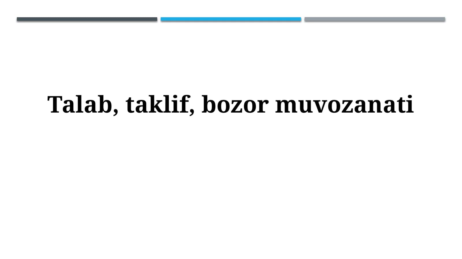 Talab, taklif,bozormuvozanati