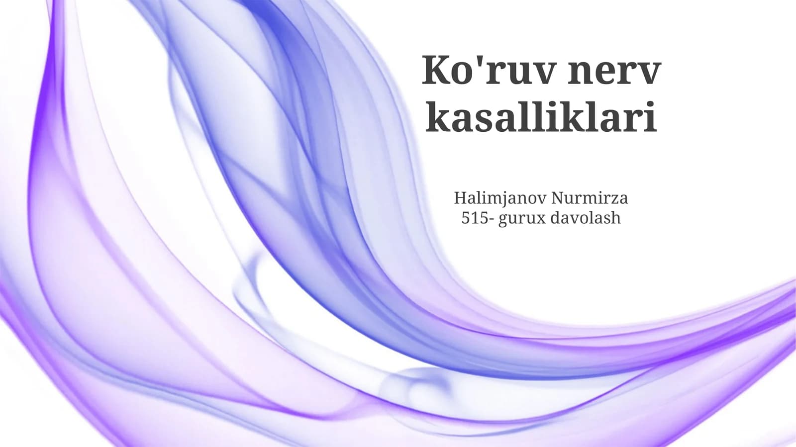 Ko'rish nerv kasalliklari