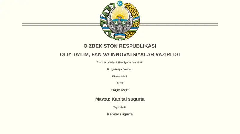 Kapital sugurta