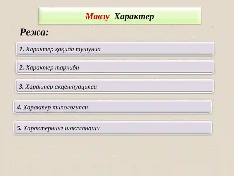 Характер