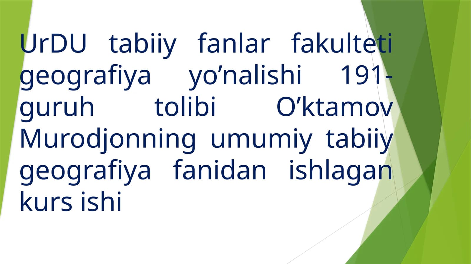 Gidrosfera va uning tarkibiy qismlari