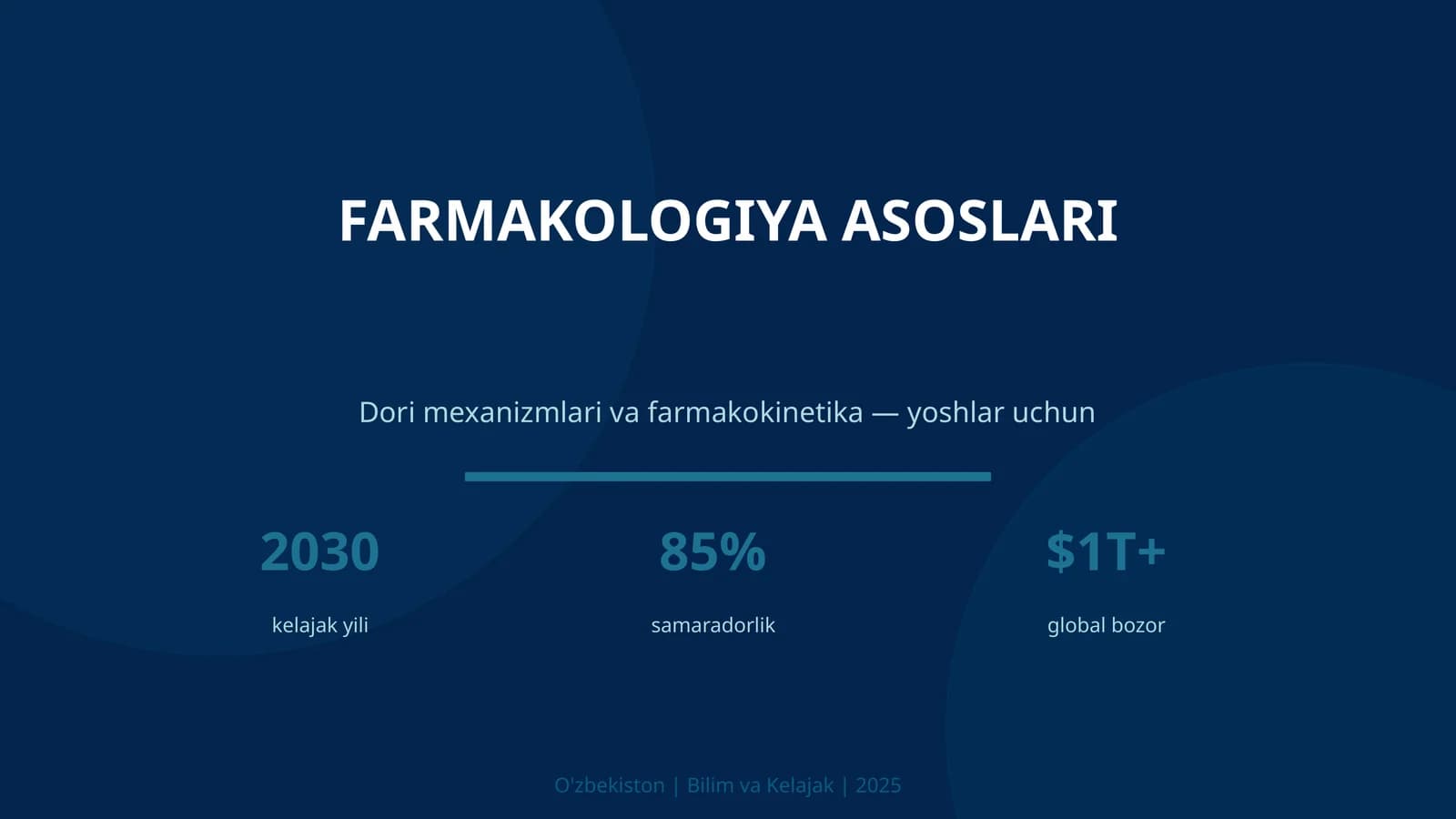 FARMAKOLOGIYA ASOSLARI