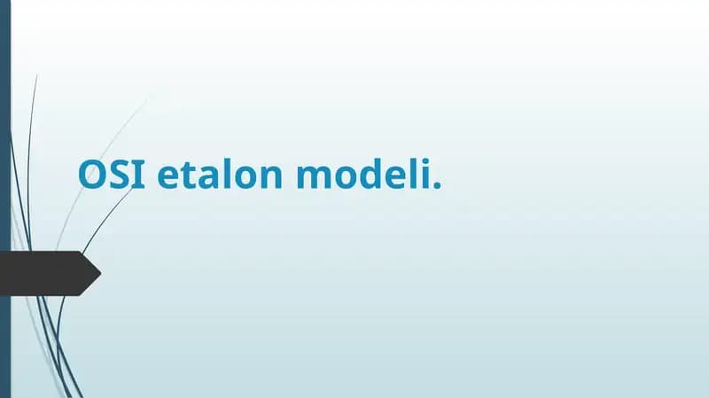 OSI etalon modeli
