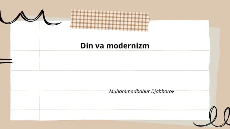 Din va modernizm
