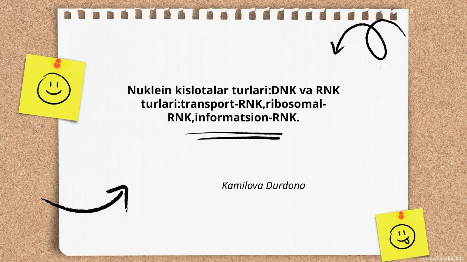 Nuklein kislotalar turlari