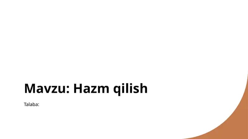 Hazm qilish