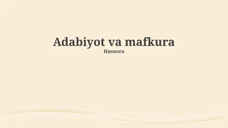 Mafkura: Ta'rif va Turlari