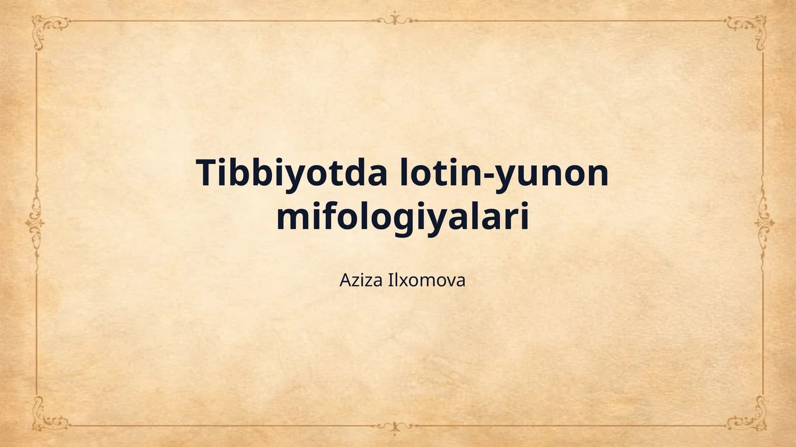 Tibbiyotda lotin-yunon mifologiyalari
