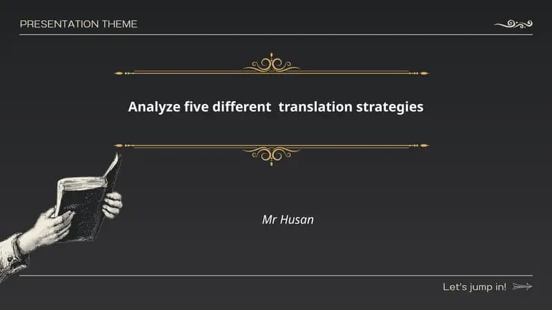 Different translation strategies analysis