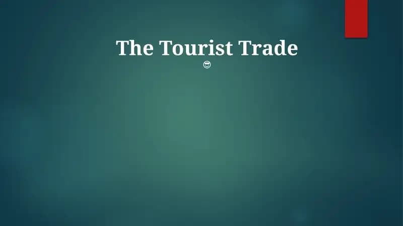 Turistik savdo: umumiy ko'rinish