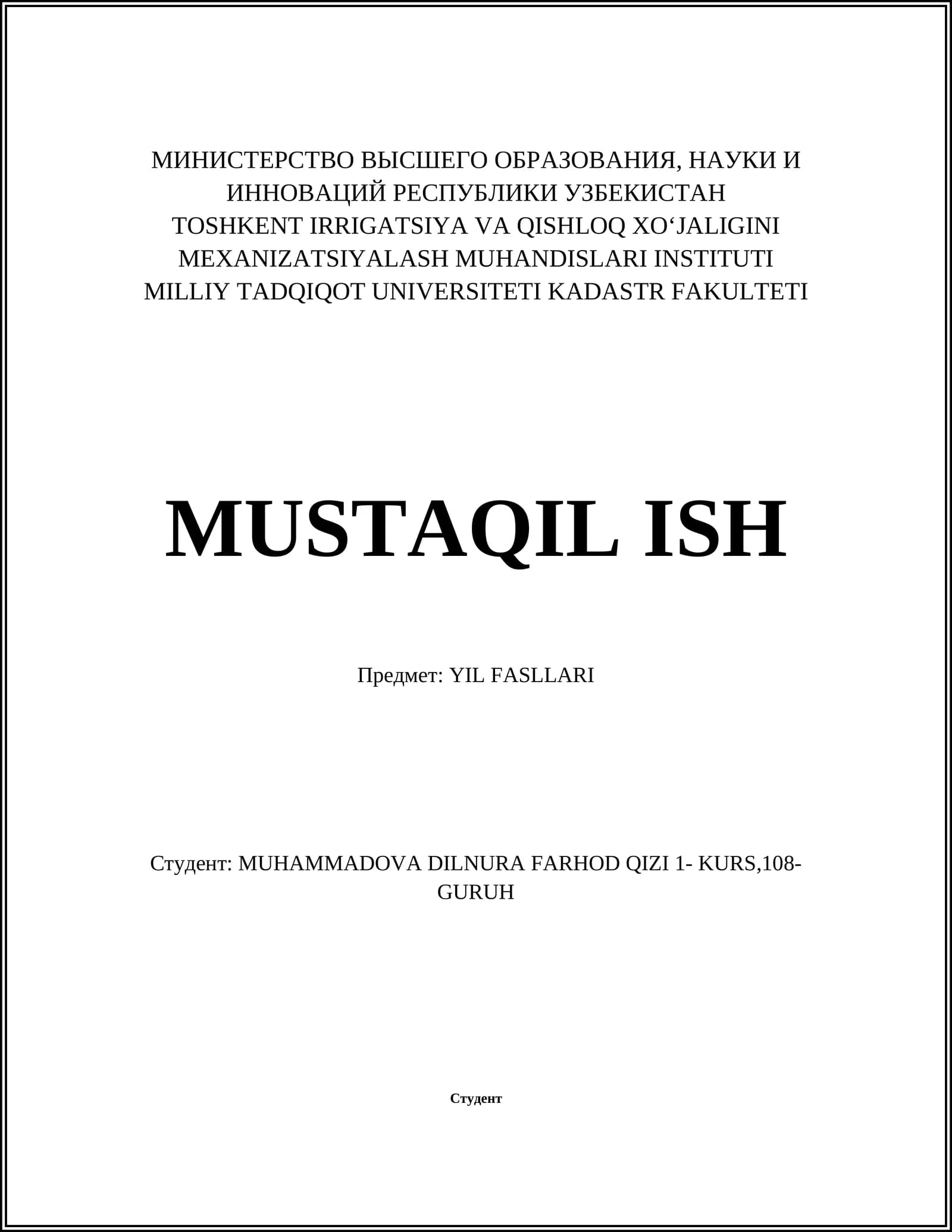 YIL FASLLARI