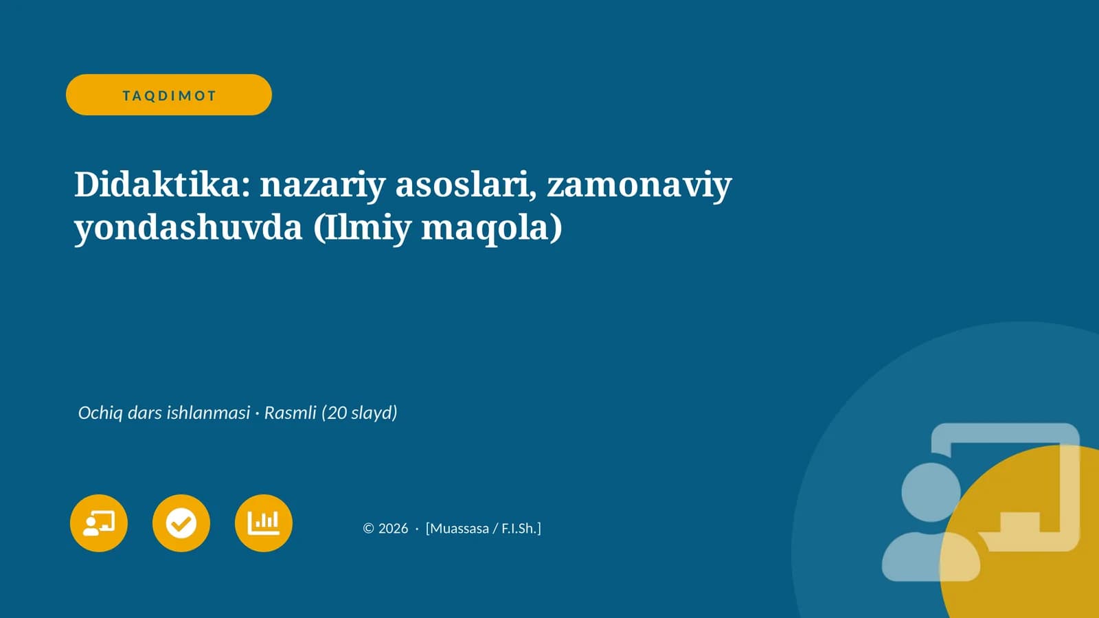 Didaktika: nazariy asoslari, zamonaviy yondashuvda (Ilmiy maqola)