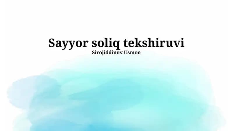 Maydon soliq tekshiruvi