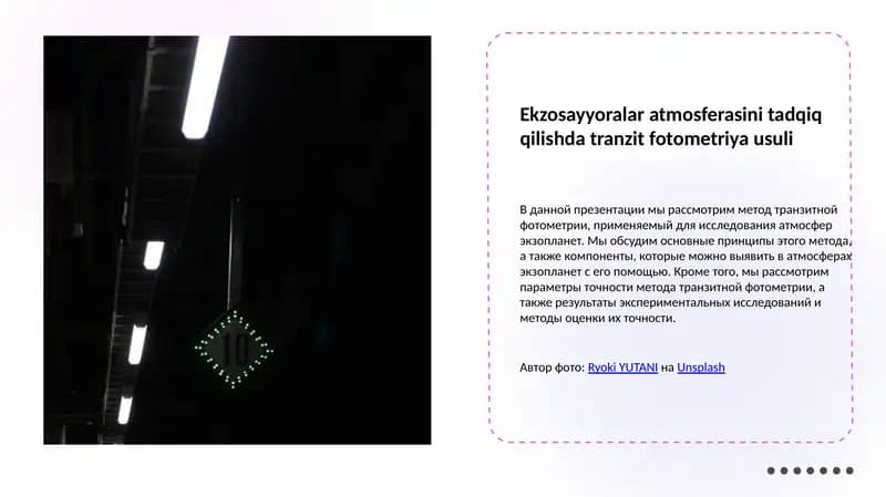 Tranzit fotometriya asoslari