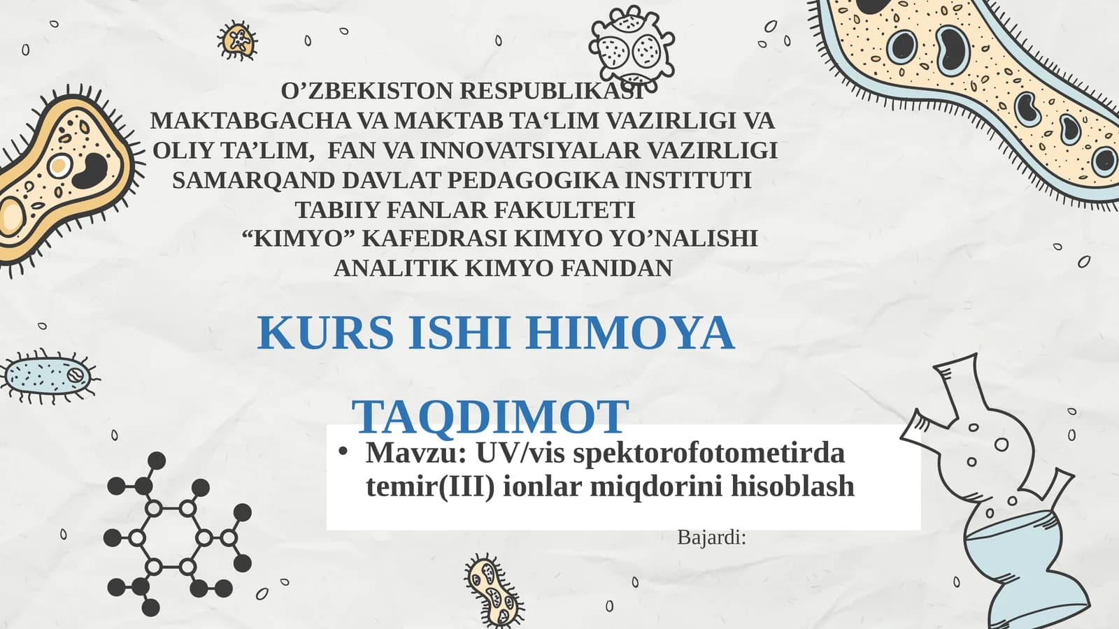 III ionlar miqdorini hisoblash