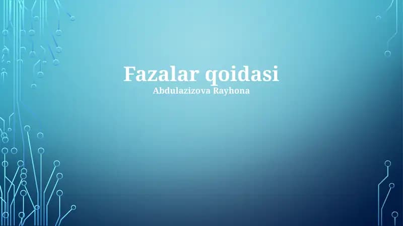 Fazalar qoidasi