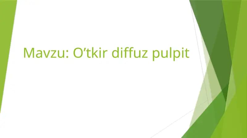 O'tkir diffuz pulpit