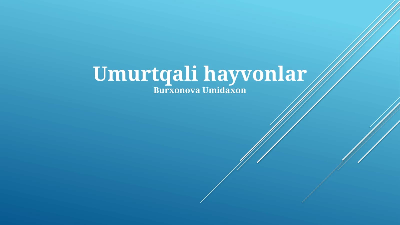 Umurtqali hayvonlar