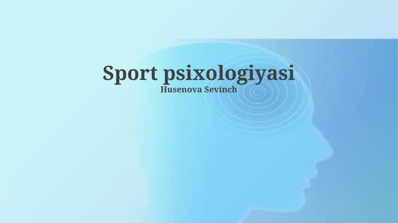 Sport psixologiyasi