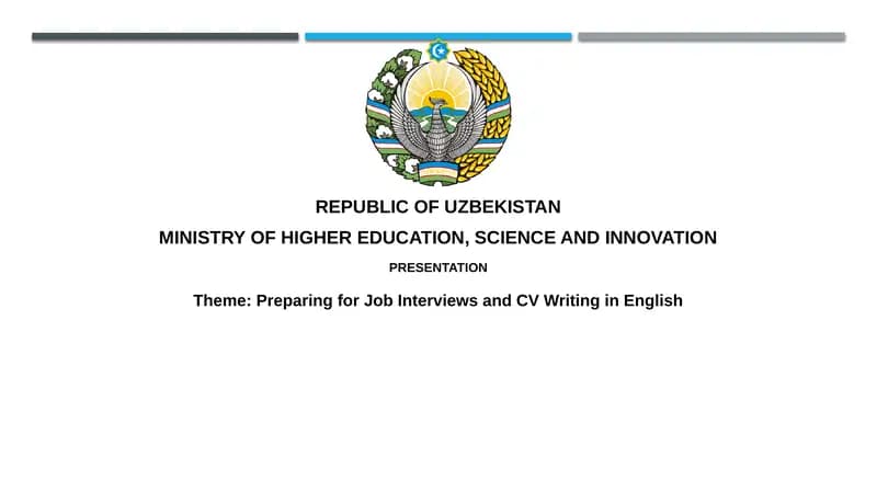 Preparing for Job Interviews and CV Writing in English