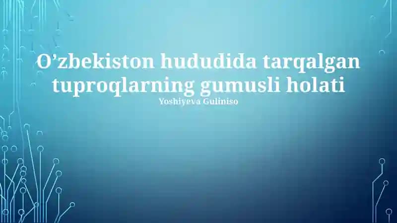 Tuproqlarining Humus Holati