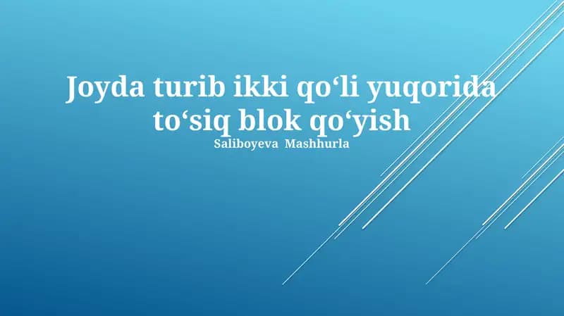 Trenirovka mashqlari