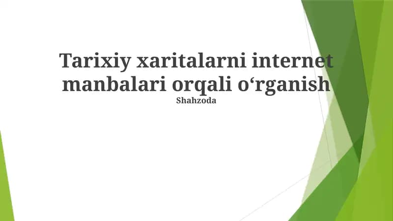 Tarixiy kartografiyani tahlil qilish