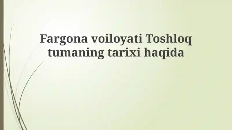 Fargonavoiloyati Toshloqtumani