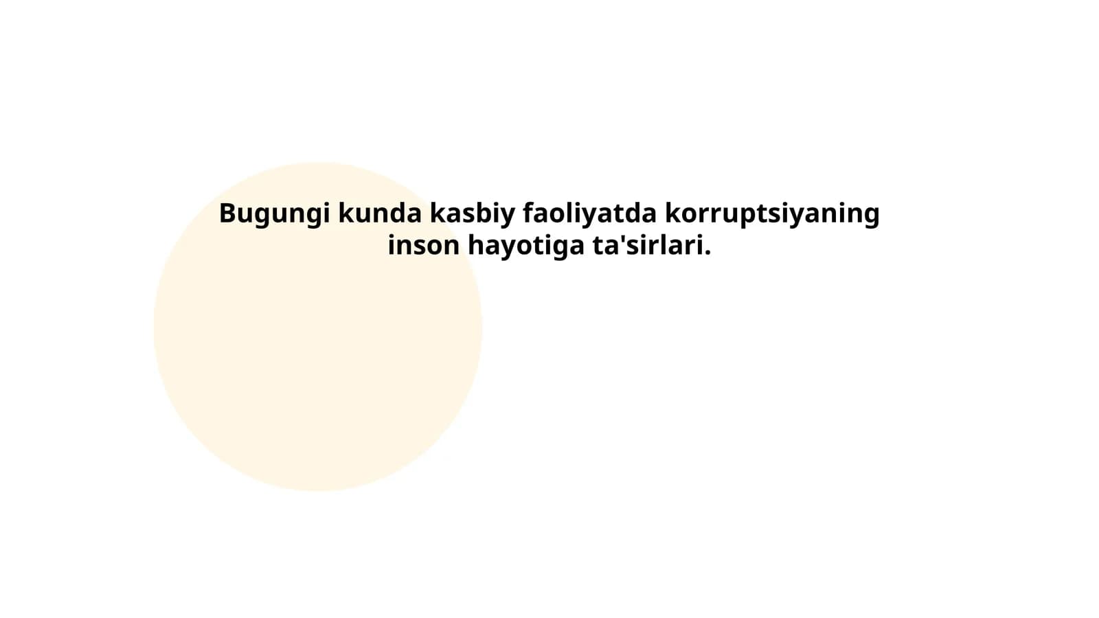 Korruptsiyaning Inson Hayotiga Ta'siri