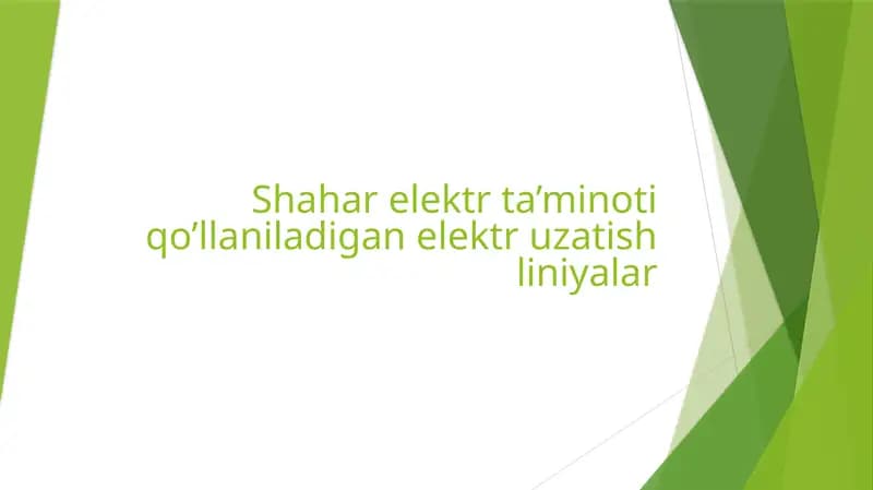 Elektr uzatish liniasining klassifikatsiyasi