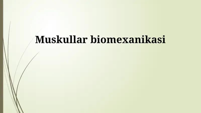 Mushak Biomekanikasi
