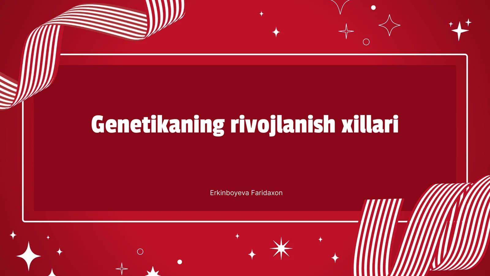 Genetikaning rivojlanish xillari