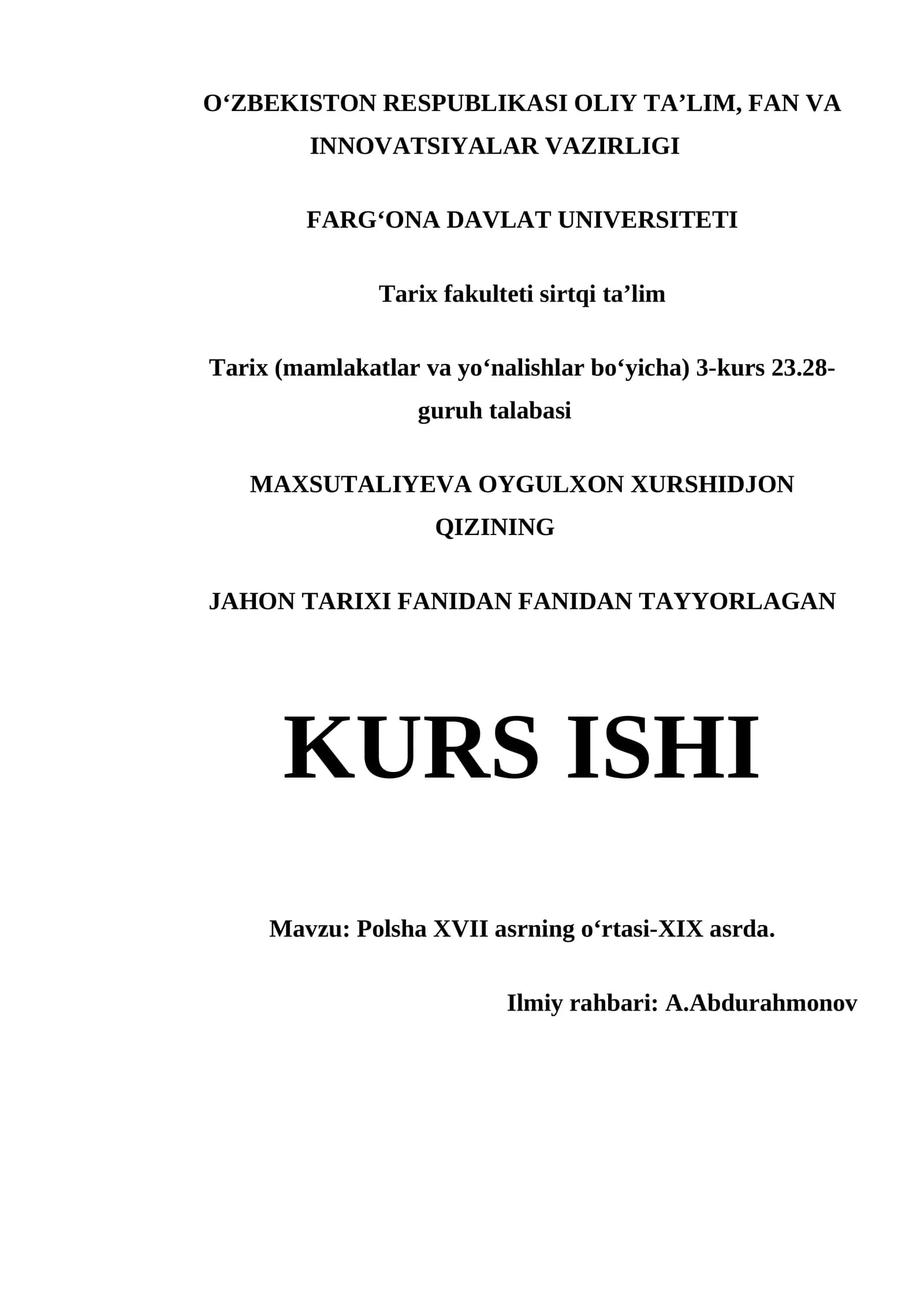 Polsha XVII asrning oʻrtasi-XIX asrda