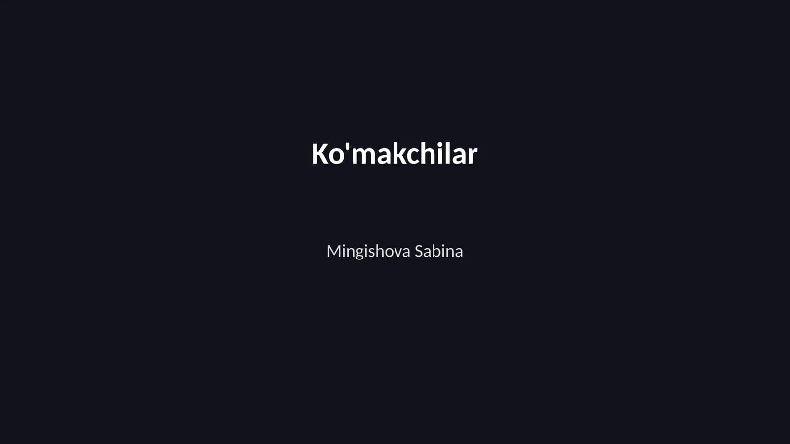 Ko'makchilar