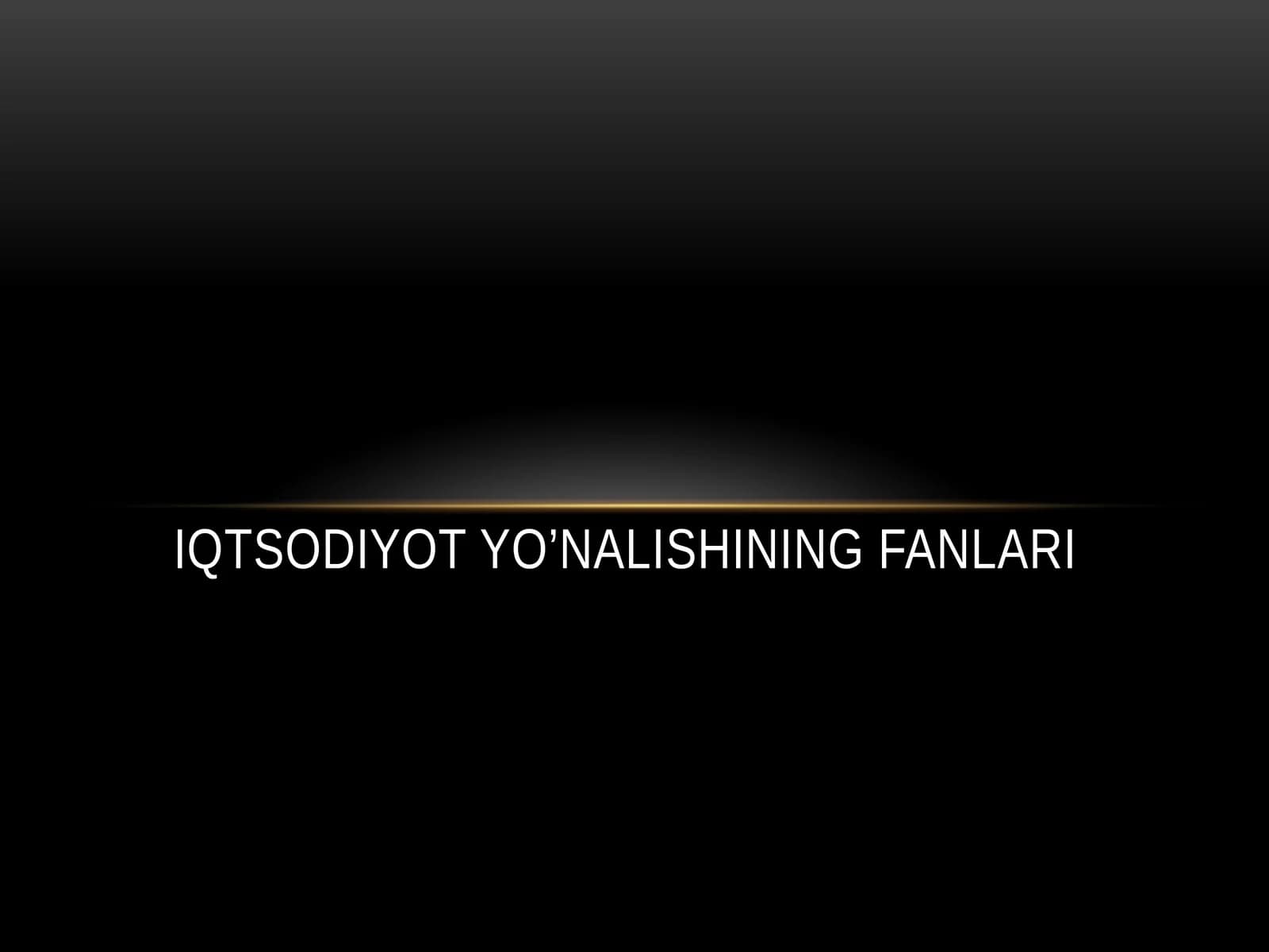 Iqtisodiyot Nazariyasi