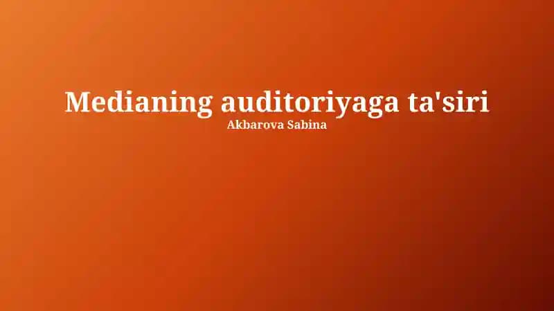 O'rtacha Tomoshabinlarga Ta'siri