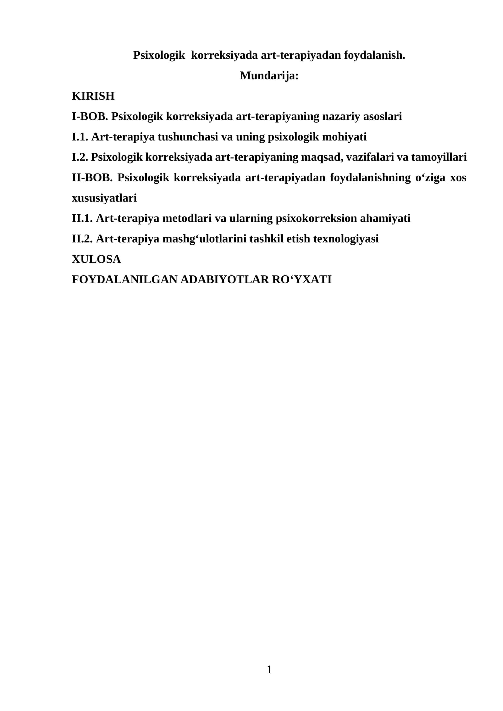 Psixologik korreksiyada art-terapiyadan foydalanish